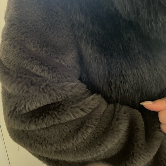 Brand new-never worn- faux fur black “mink” full length coat. - Picture 8 of 9